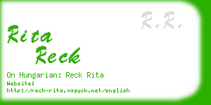 rita reck business card